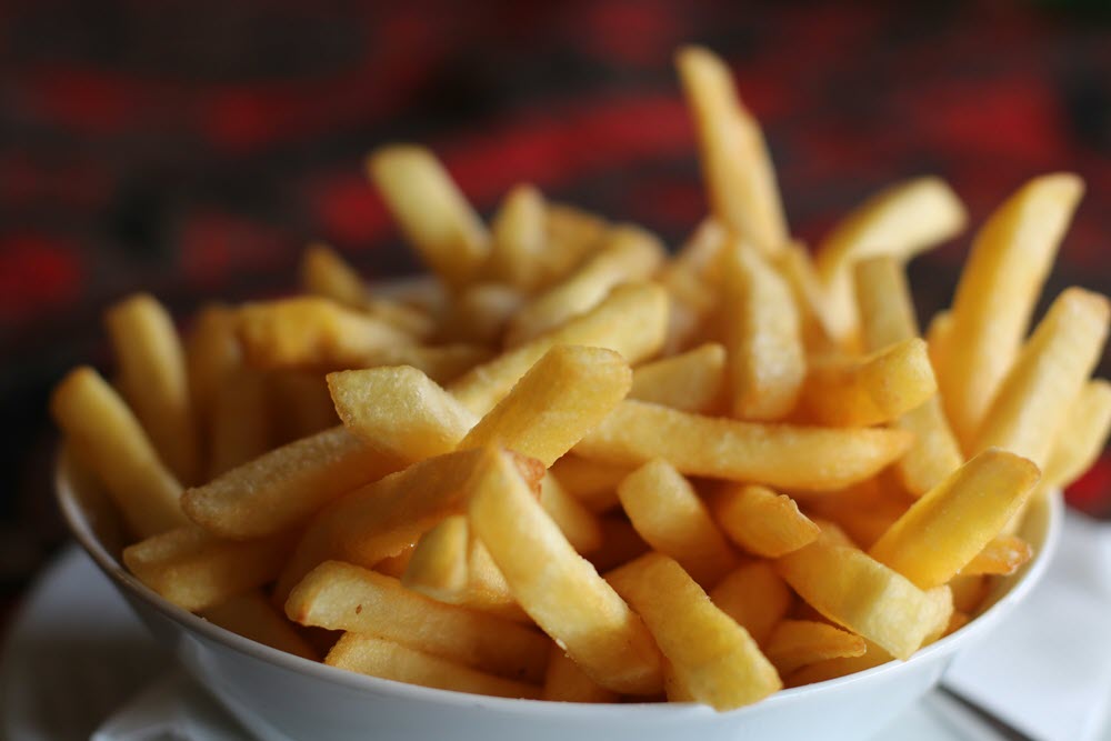 o bowl of french fries